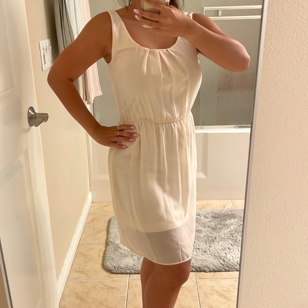 Zara MMXII collection. XS light blush pink dress with rhinestone back detail.